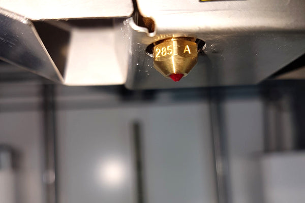 Picture of Olsson Ruby nozzle on Ultimaker2+ 3D printer