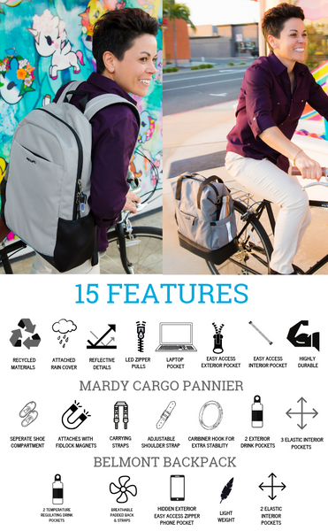 Po Campo Sustainable bike bags with 15 features