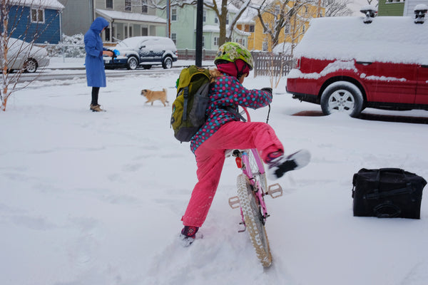 Biking to School - Winter Biking