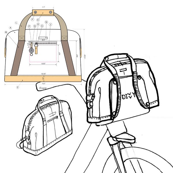 Po Campo Bike Share Bag Sketches