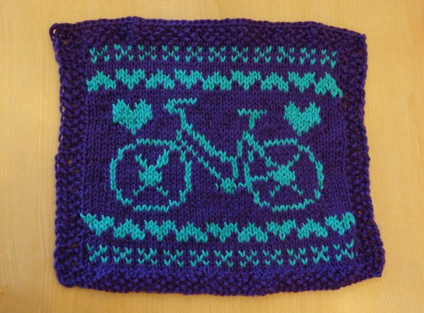 National Craft Month - Bicycle Knit Dishcloth Pattern