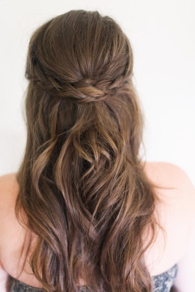 Hairstyles for Biking - Half Crown Braid