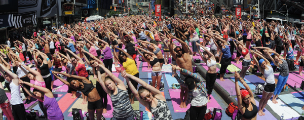 International Yoga Day - Times Square