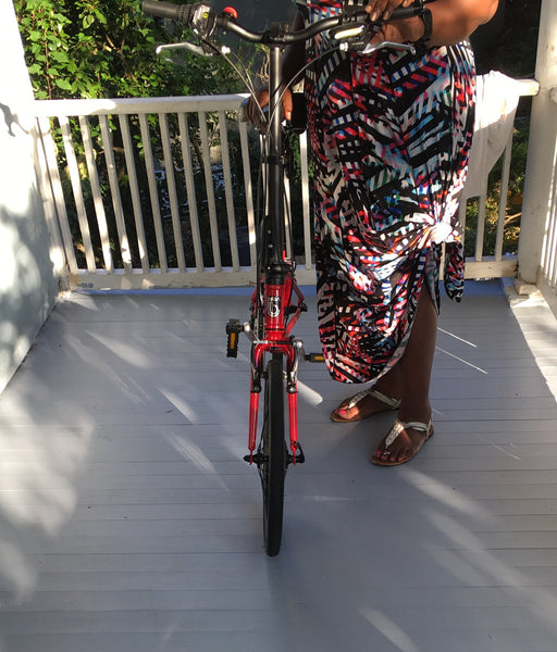 Biking in a long skirt