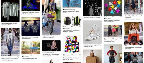 Fall and Winter Bike Style with reflective fashion on pinterest