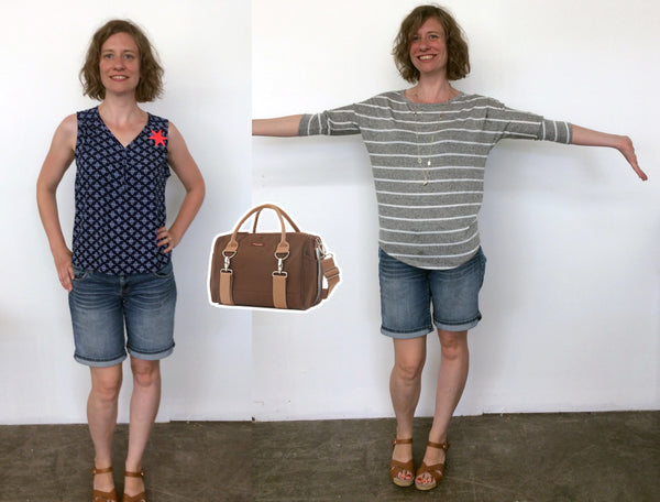 Stitch Fix outfits with Logan Trunk bag in Umber
