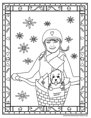 Pedal Love Bicycle Coloring Pages