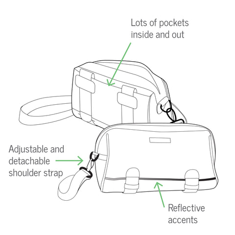 Po Campo Kinga Handlebar Bag drawing