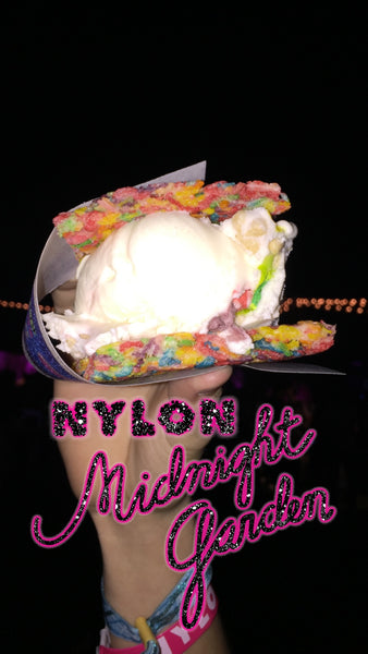 Ice cream sandwich at the Nylon event at Coachella