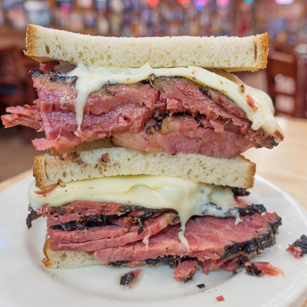 Terez eats at Katz's Deli in New York City