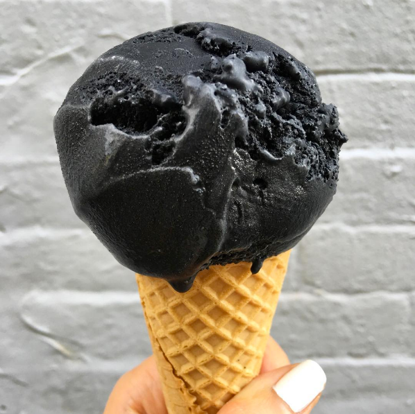 Terez eats at Morgenstern's Ice Cream in New York City