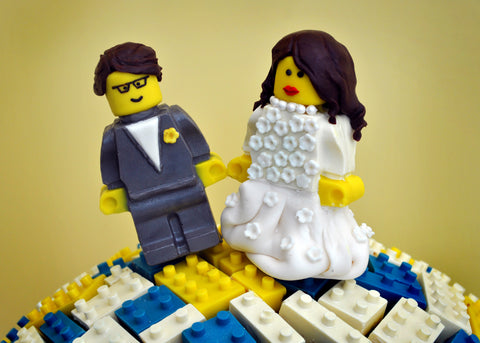 Chocolate Lego Bride & Groom