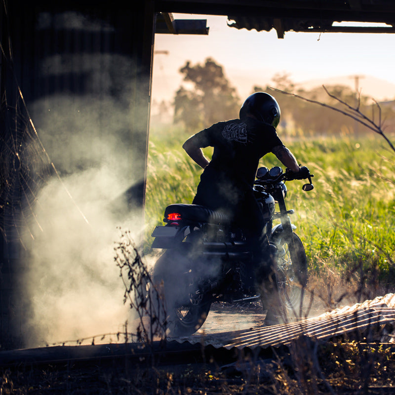 British Customs X Death Collective Triumph Scrambler