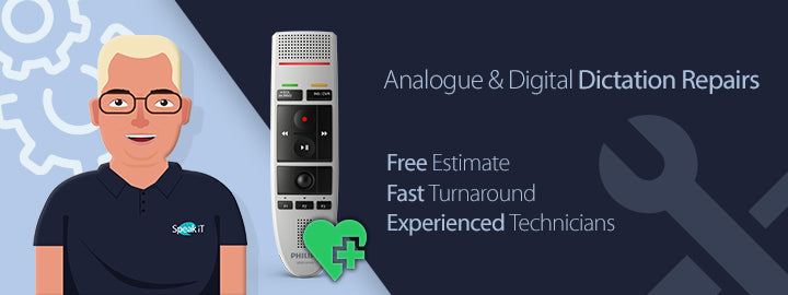 Digital & Tape Dictation Machine & Equipment Repairs from Speech Products