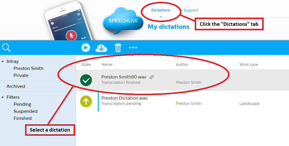 How to configure a Philips foot control in SpeechLive step 1