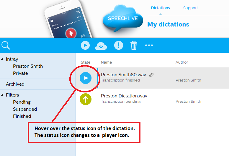 How to configure a Philips foot control in SpeechLive step 2