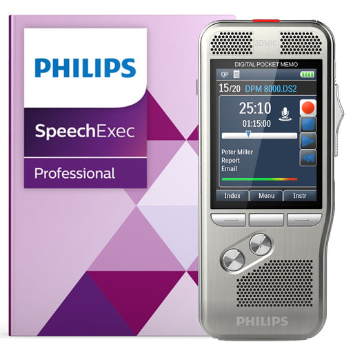 Philips PSE8000 Pocket Memo with Speech Recognition Set - Speech Products