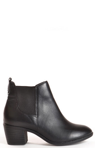 Sienna Leather Black waterproof däv rain boots