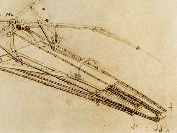 Leonardo Da Vinci Inventions - Flying Machine Sketch