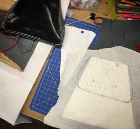 drafting a new bag pattern - for a backpack