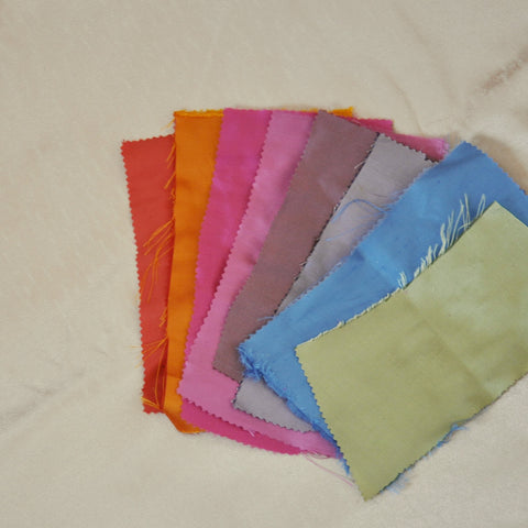 silk fabric swatches for custom bridesmaid clutches