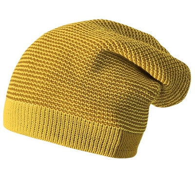 Disana hue / beanie i uld, - Curry/Gold naturebaby.dk