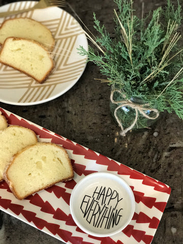 Coton Colors red and white tray and happy Everything bowl!