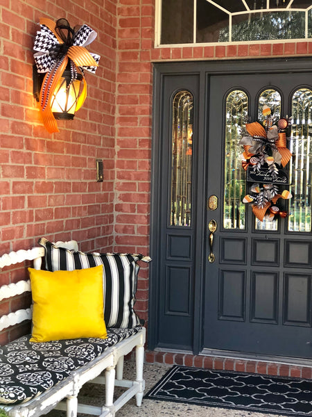 Front Porch Decorated for Halloween