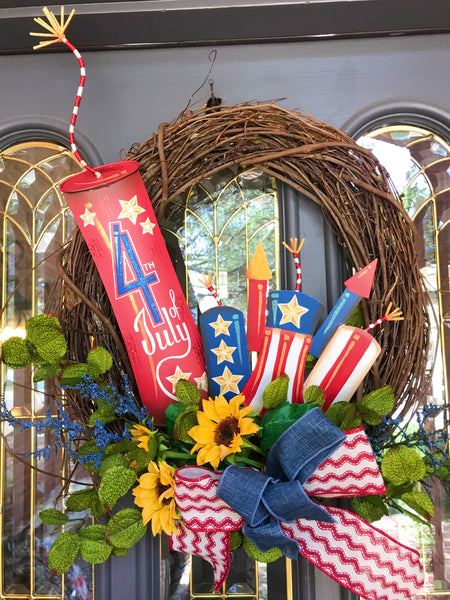 Fourth of July wreath