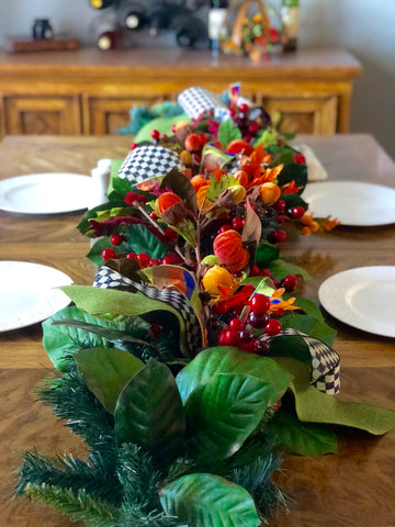 Fall Garland, Fall Dining Room Center Piece 