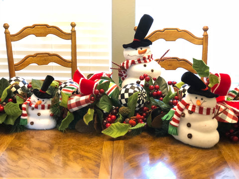 Christmas Garland Dining Table Center Piece