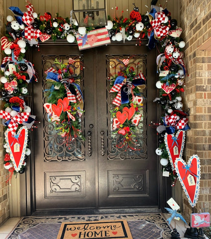 Valentine Door Decor and Garland, The Round Top Collection