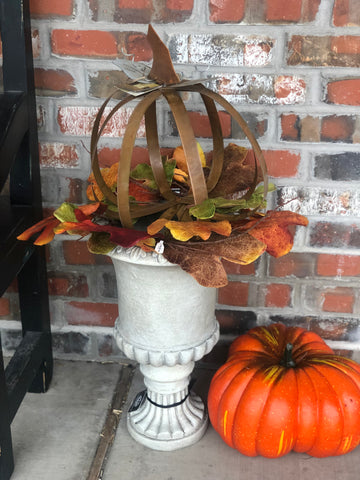 Fall Flower Pot Step by Step 