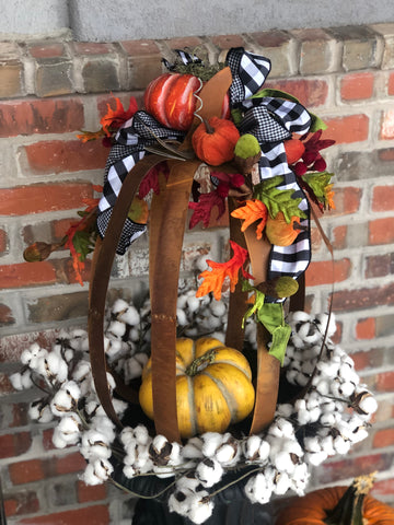 Black and White Fall Flower Pot 