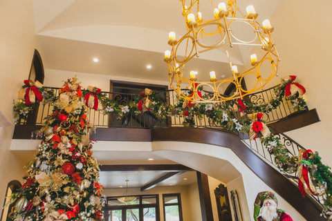 Grand Staircase and 12' Christmas Tree