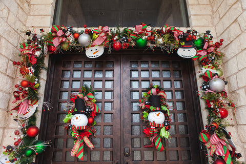 Snow Man Front Door 