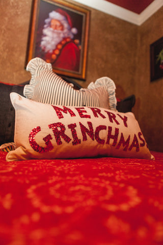 Christmas Grinch Pillow 