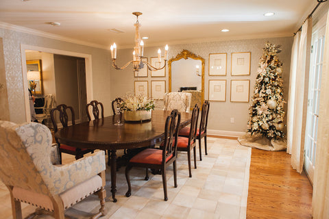 Gold Christmas Dining Room 