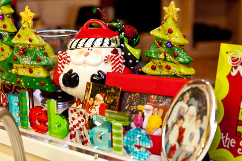 Kitchen Bar decorated for Christmas