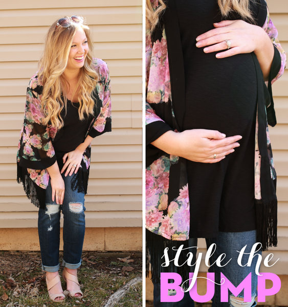 Floral maternity top - Bumpy Maternity Wear