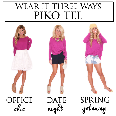 piko tee styled three ways