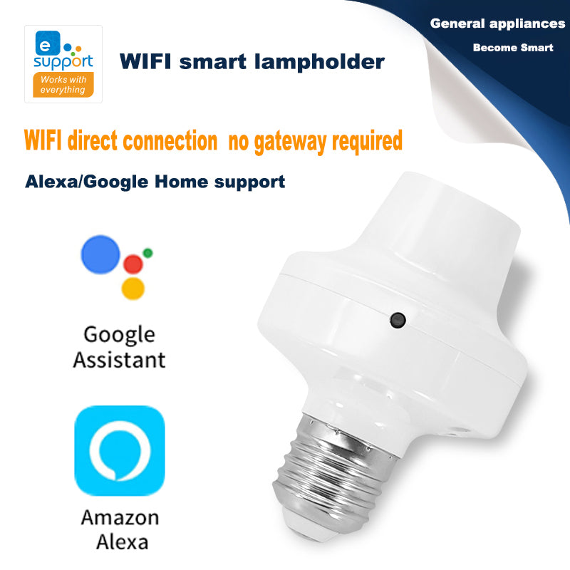 Geplooid Arab Fantastisch WiFi Smart Lamp Holder Remote Control Light Socket E26 E27 Bulb Socket –  QIACHIP