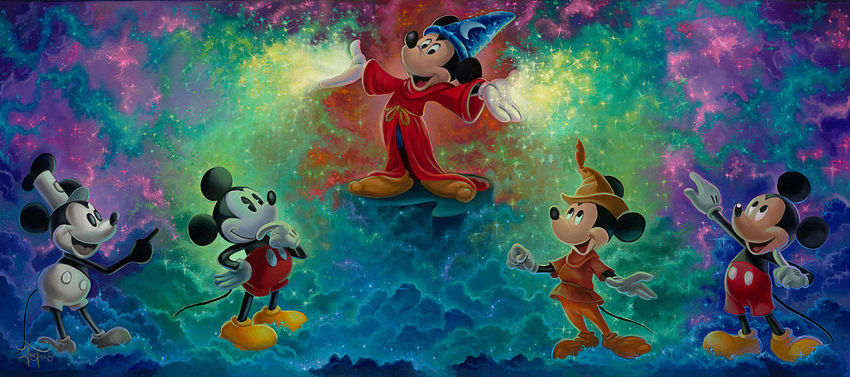 Mickey's Colorful History - Disney Limited Edition Canvas By Jared Franco –  Disney Art On Main Street