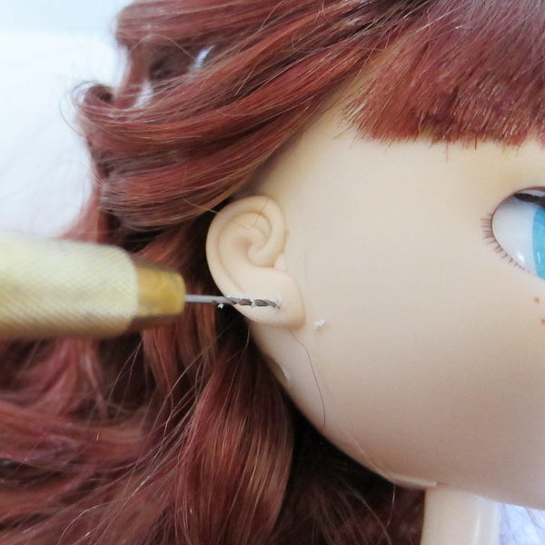 Pullip doll with pierced ears