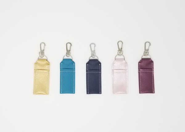 Keychain Chapstick Holders: Faux Leather