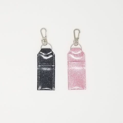 Keychain Chapstick Holders:  Glitter Vinyl