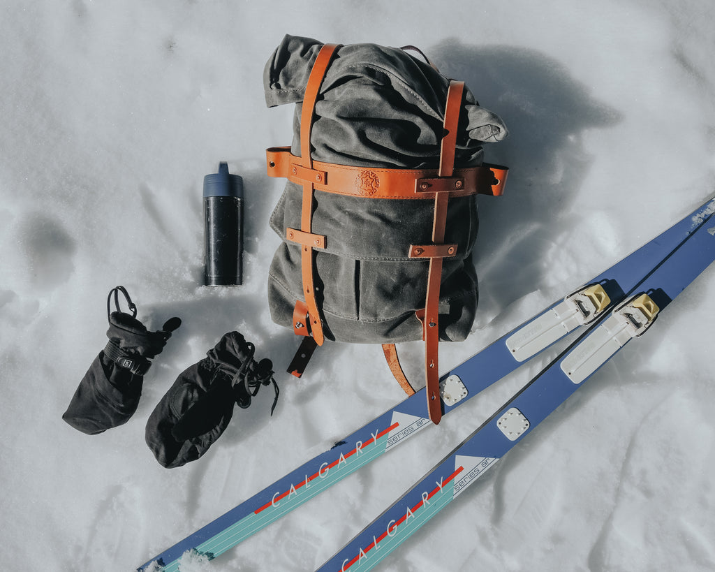 Taking the Parva Rucksack out skiing on Mt.Hood. Orox Leather goods are great company on outdoor adventures!