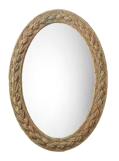 Lark Braided Oval Mirror Flatshot Image