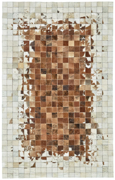 Zenna Gray and Brown Rug by BD Fine Flatshot Image 1