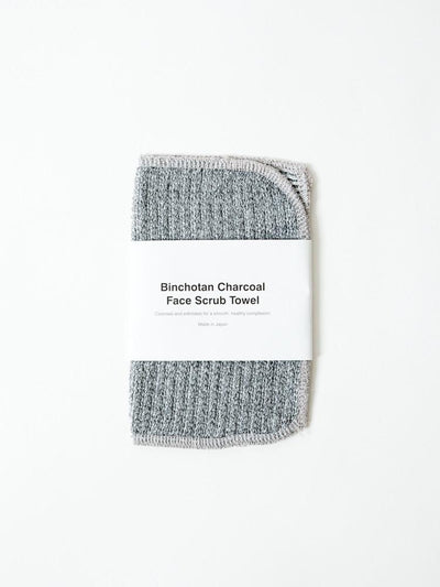 Binchotan Charcoal Face Scrub Towel design by Morihata